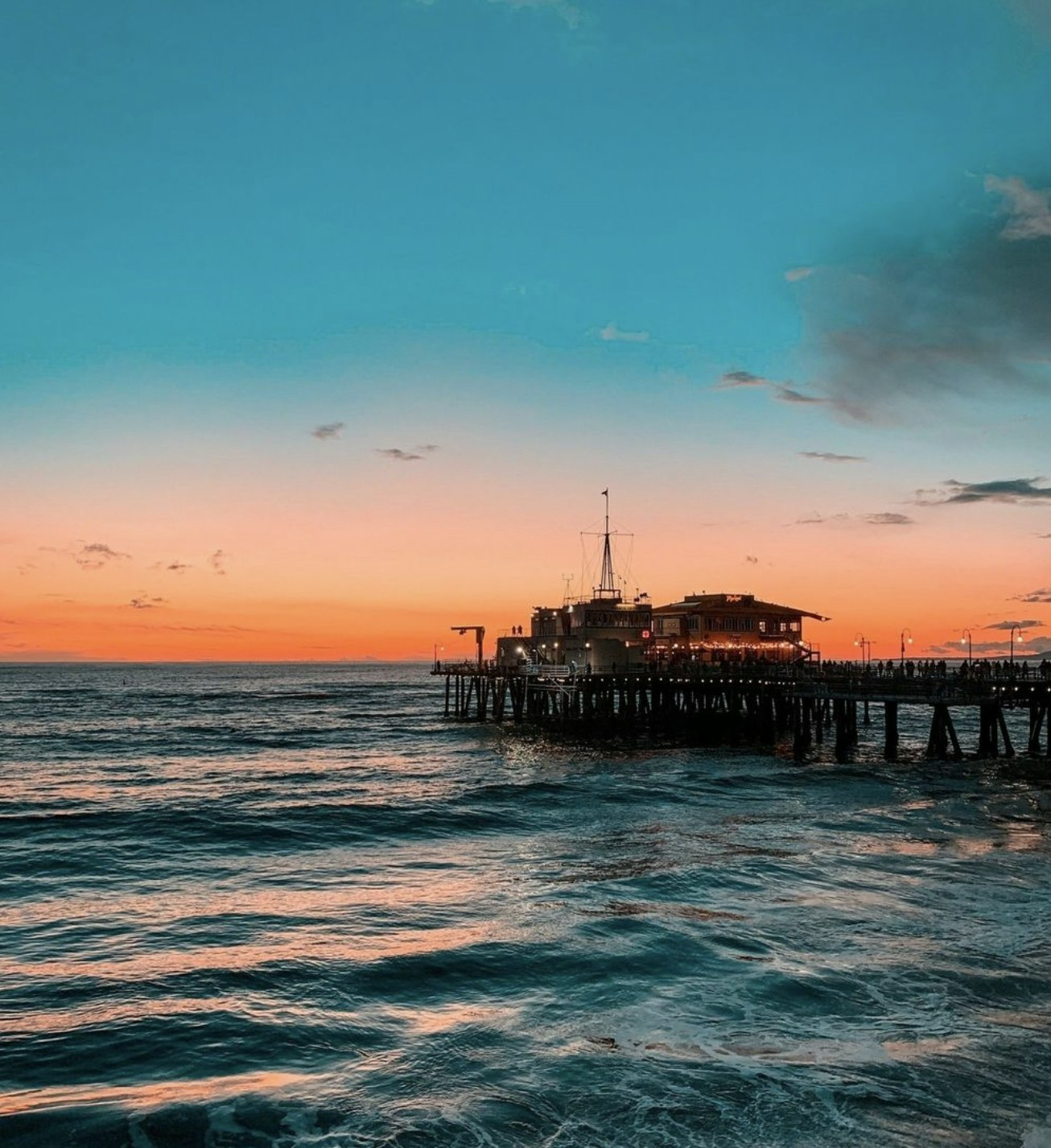 Sunset at the Santa Monica Pier. @santamonicapier