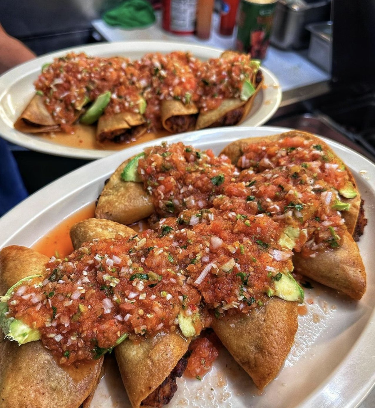 Tacos de Camarón at Mariscos Quatro Vientos. @mariscos4vientos