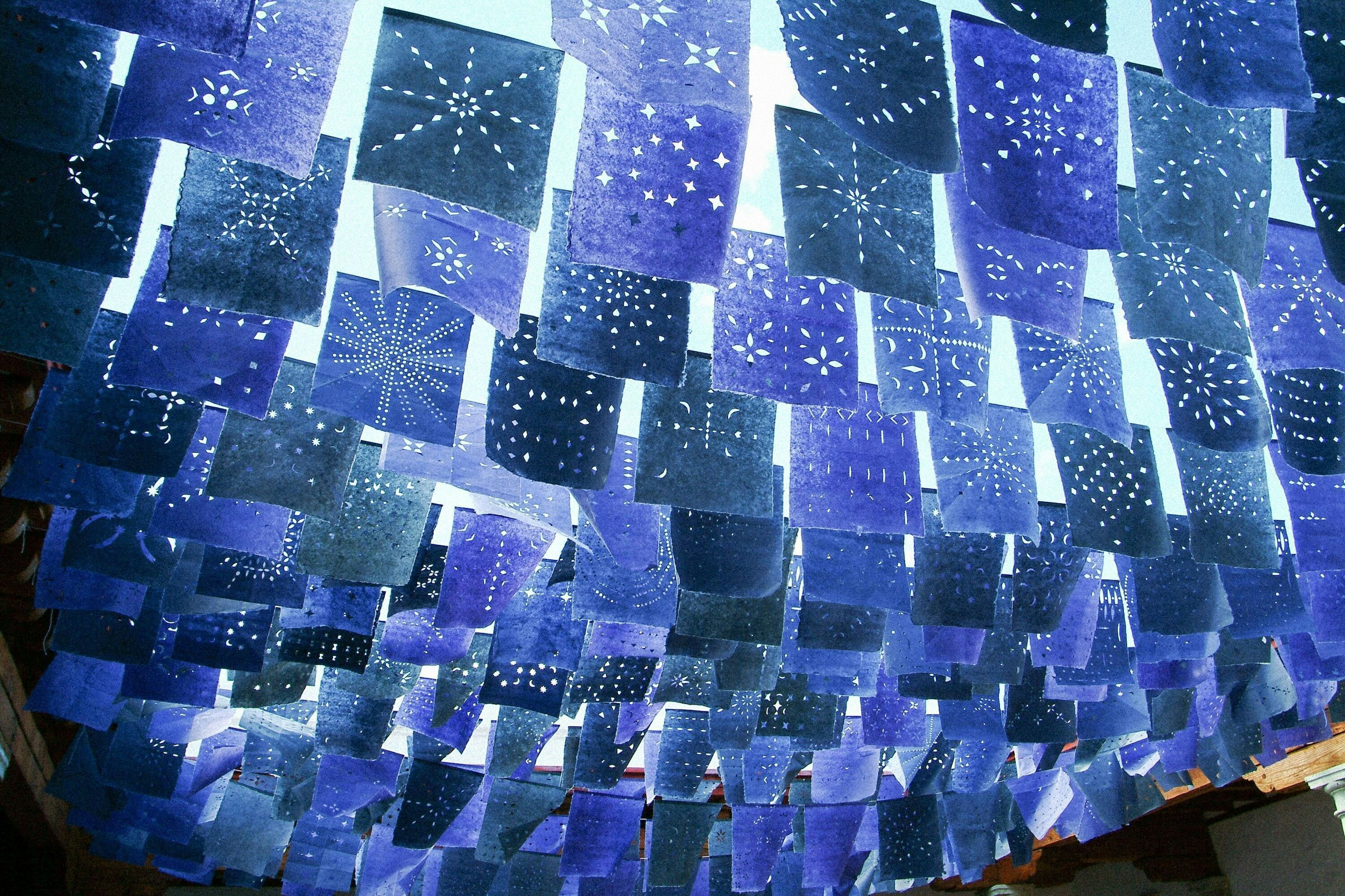 Christina kim papel picado indigo event