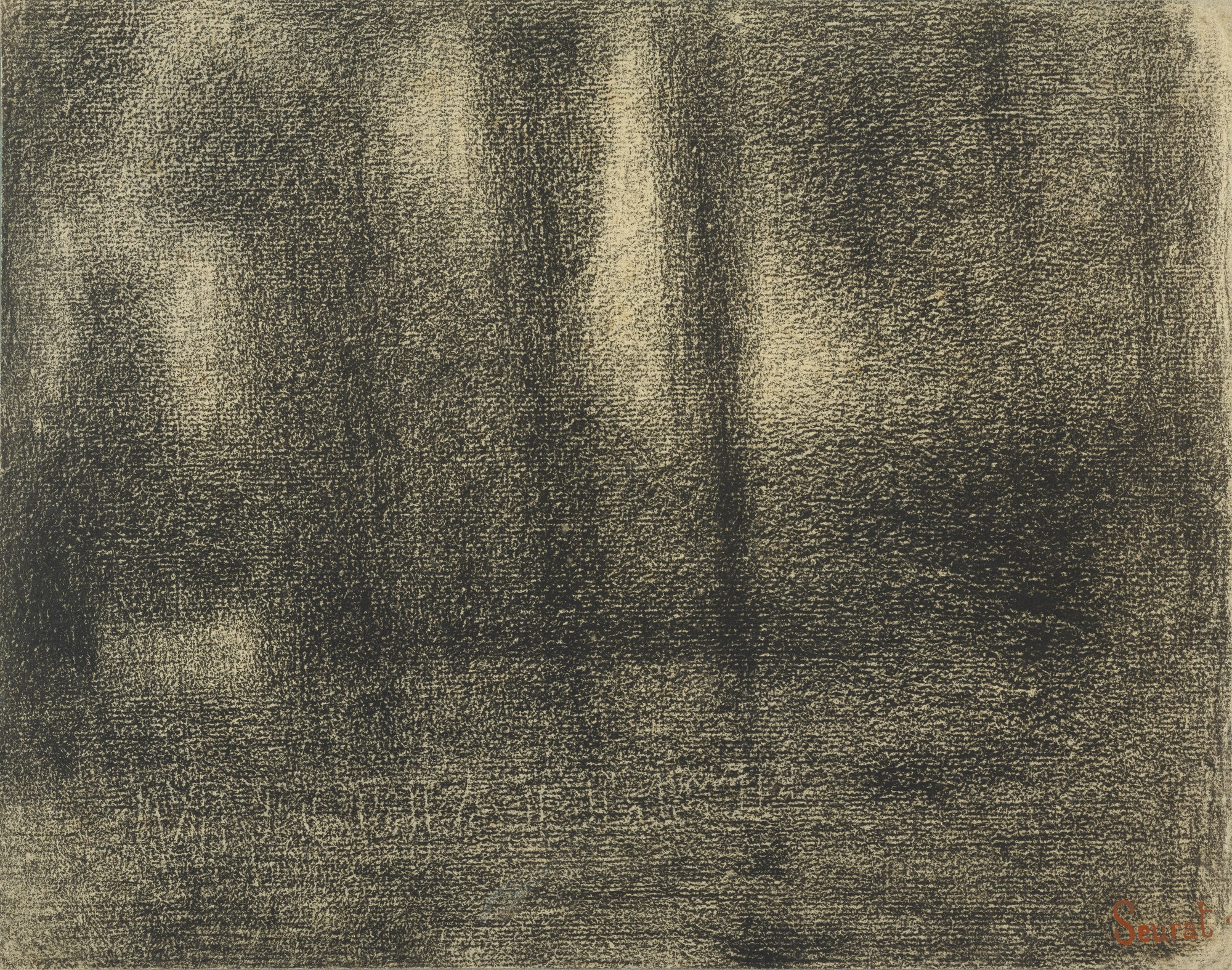 Poplars, about 1883-1884, Georges Seurat. Getty Museum.