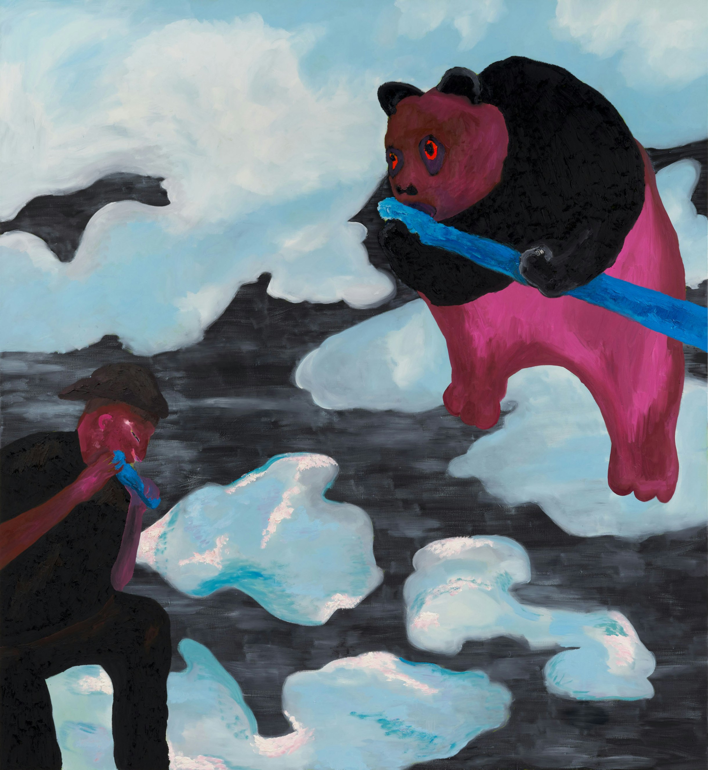 "peace awaking," 2024, Florian Krewer. Oil on linen. Courtesy Michael Werner Gallery. © Florian Krewer.