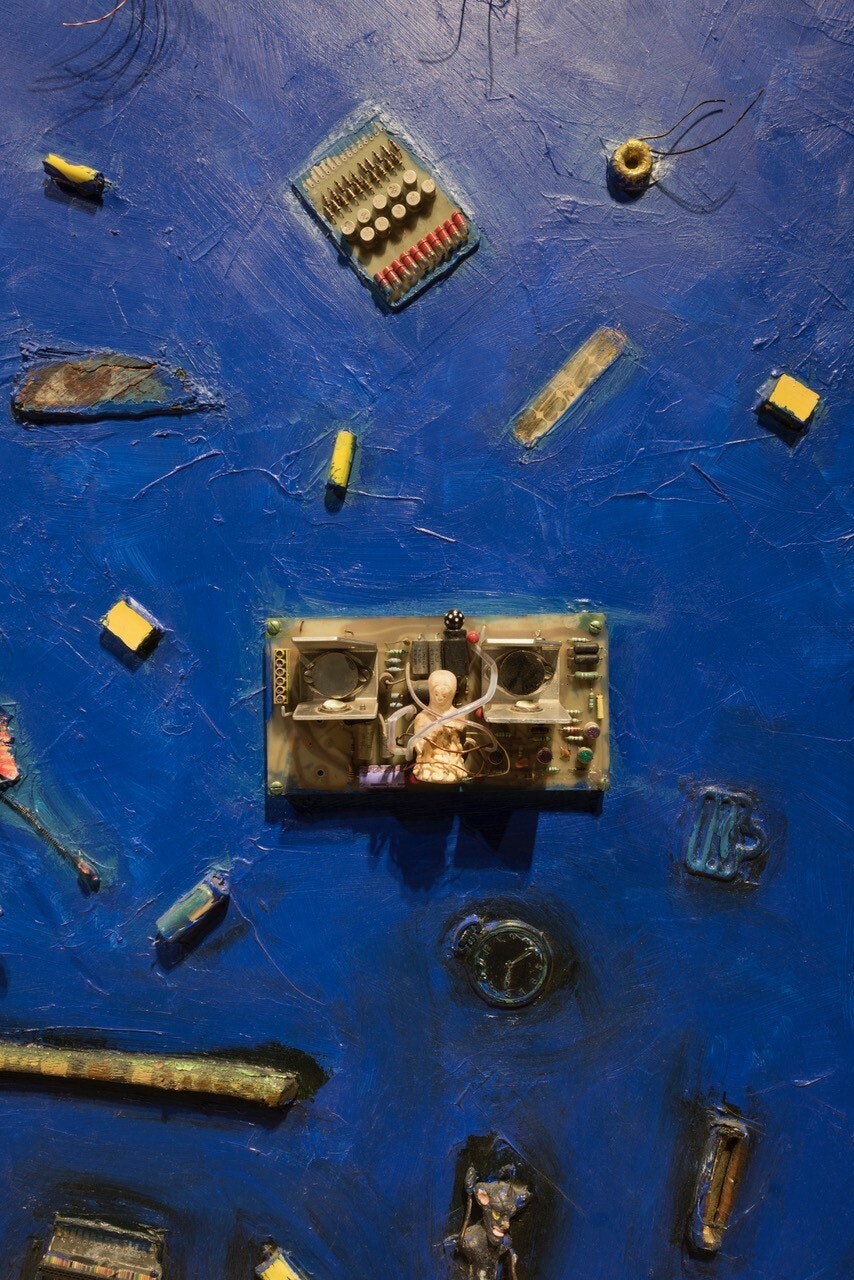 "Mojotech," 1987, Betye Saar. Mixed media assemblage. Courtesy of the artist and Roberts Projects, Los Angeles. Photo courtesy of Scottish National Gallery of Modern Art, Edinburgh, Scotland. © Betye Saar and Roberts Projects, Los Angeles.