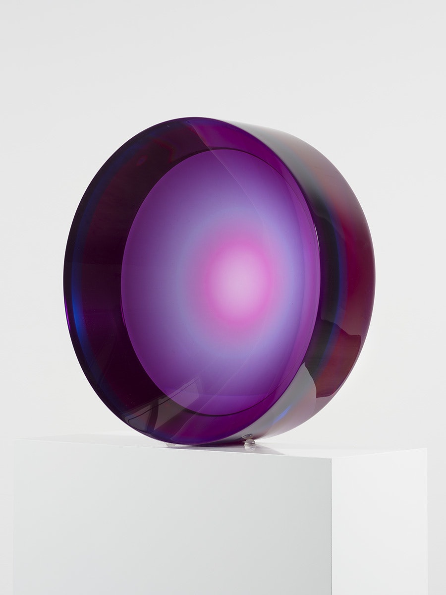 Untitled (parabolic lens), (1969) 2020, Fred Eversley. 3-color, 3-layer cast polyester. Photo by Jeff McLane, Courtesy of the artist and David Kordansky Gallery. ©Frederick Eversley.