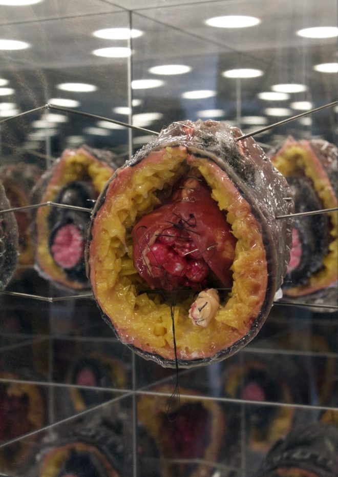 "Vesico Vaginal Fistula," 2016, KING COBRA (documented as Doreen Garner). Silicone, wire, and hair weave. Courtesy of the artist.