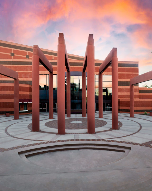 The Luckman Fine Arts Complex at Cal State LA. Courtesy of The Luckman Fine Arts Complex, Los Angeles. ©Stephen Busken.