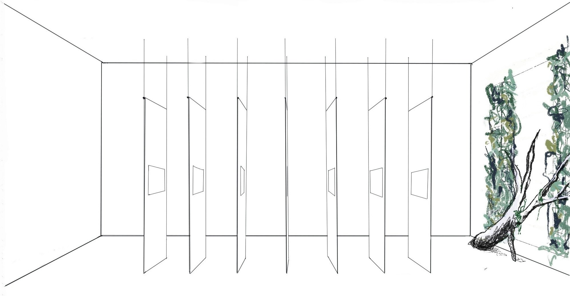 In-Between Time, 2022, Beatriz H. Jaramillo. Artist sketch. Image courtesy of the artist. © Beatriz H. Jaramillo.