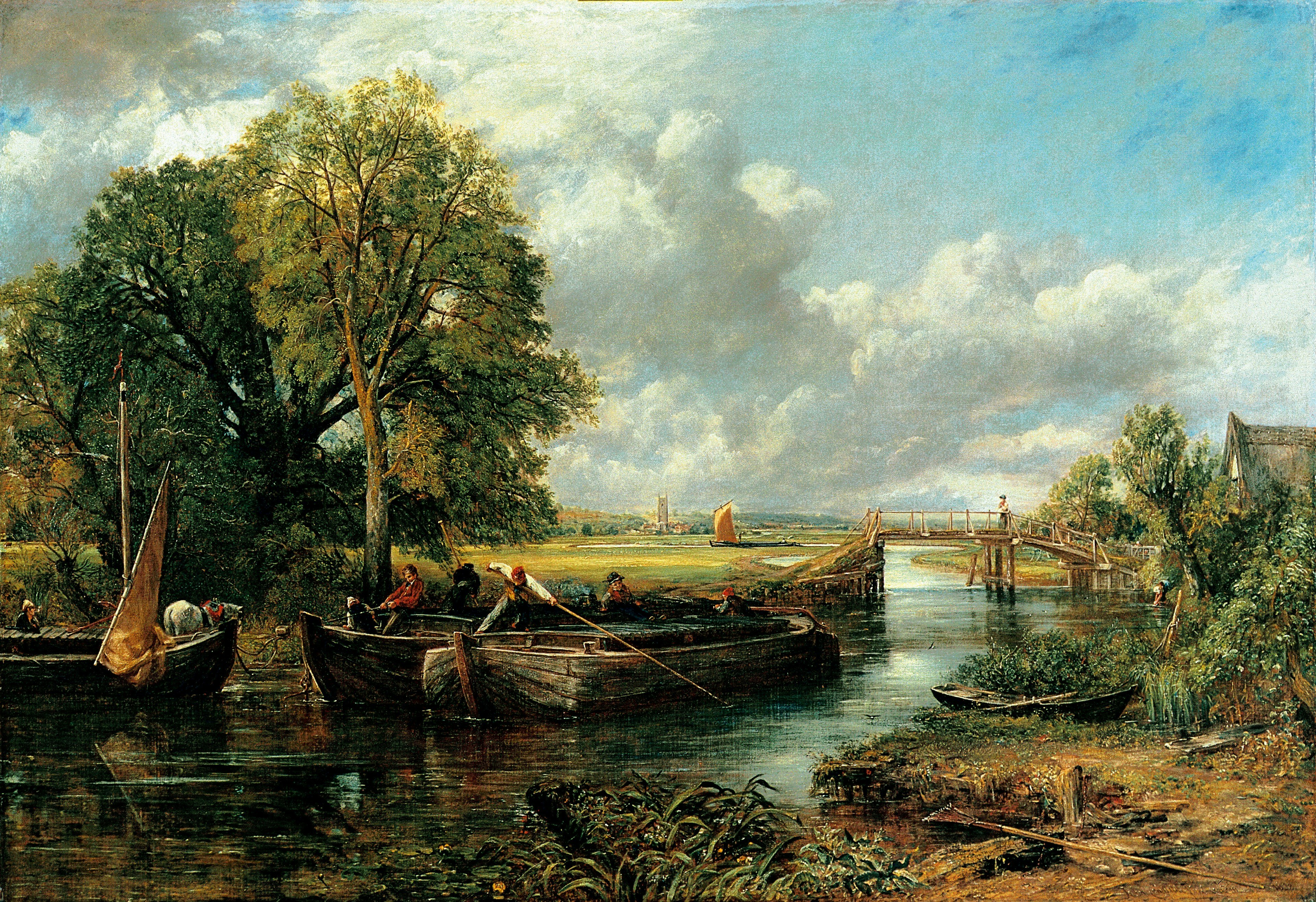 "View on the Stour near Dedham," 1822. John Constable. Oil on canvas. The Huntington Library, Art Museum, and Botanical Gardens.  ©The Huntington Library, Art Museum, and Botanical Gardens.