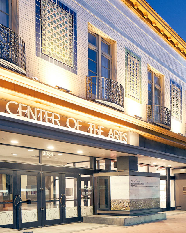 Facade of the Culver Center of the Arts, UCR ARTS. Courtesy of Main+Nine.