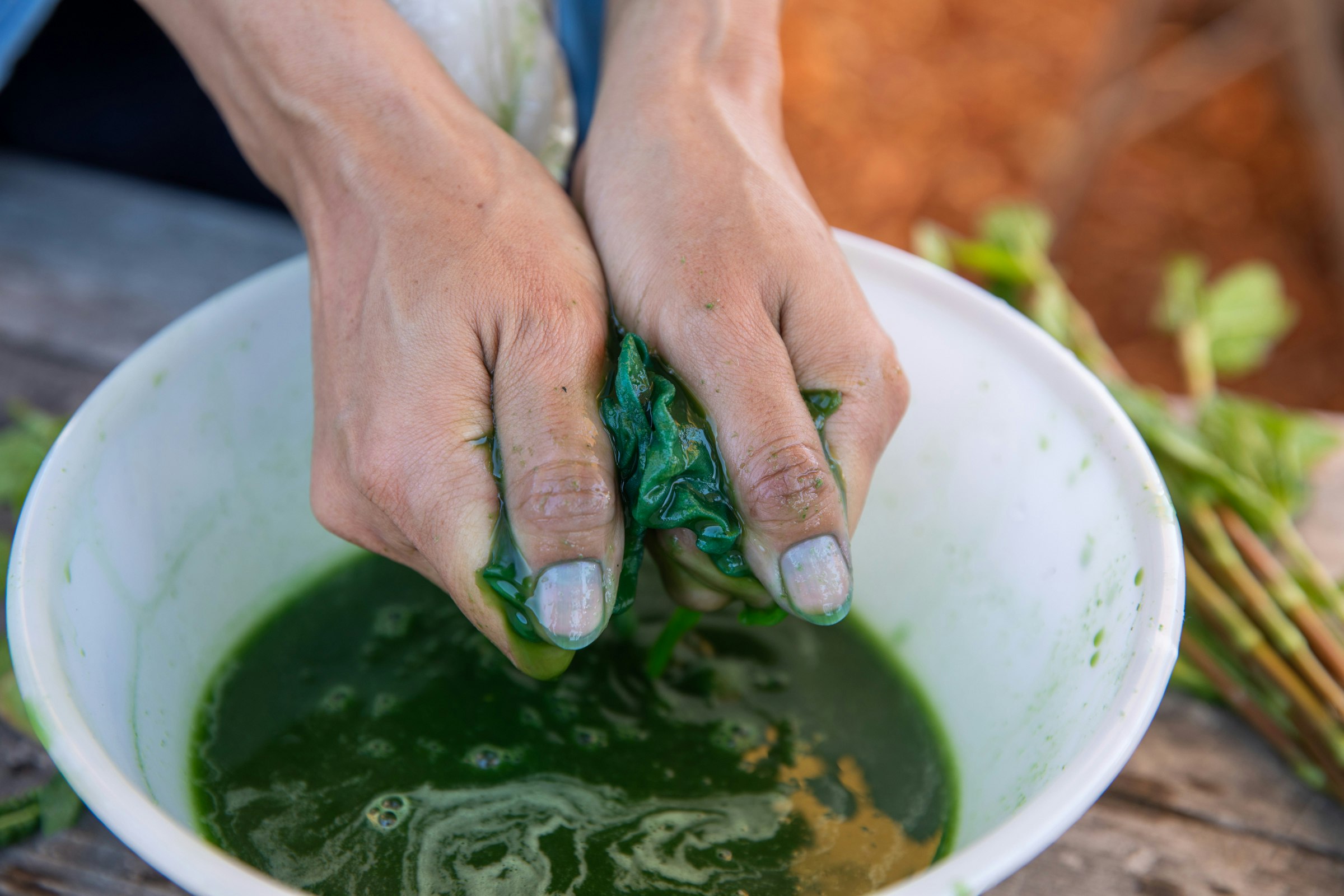 Indigo dyeing workshop sarah winston 92